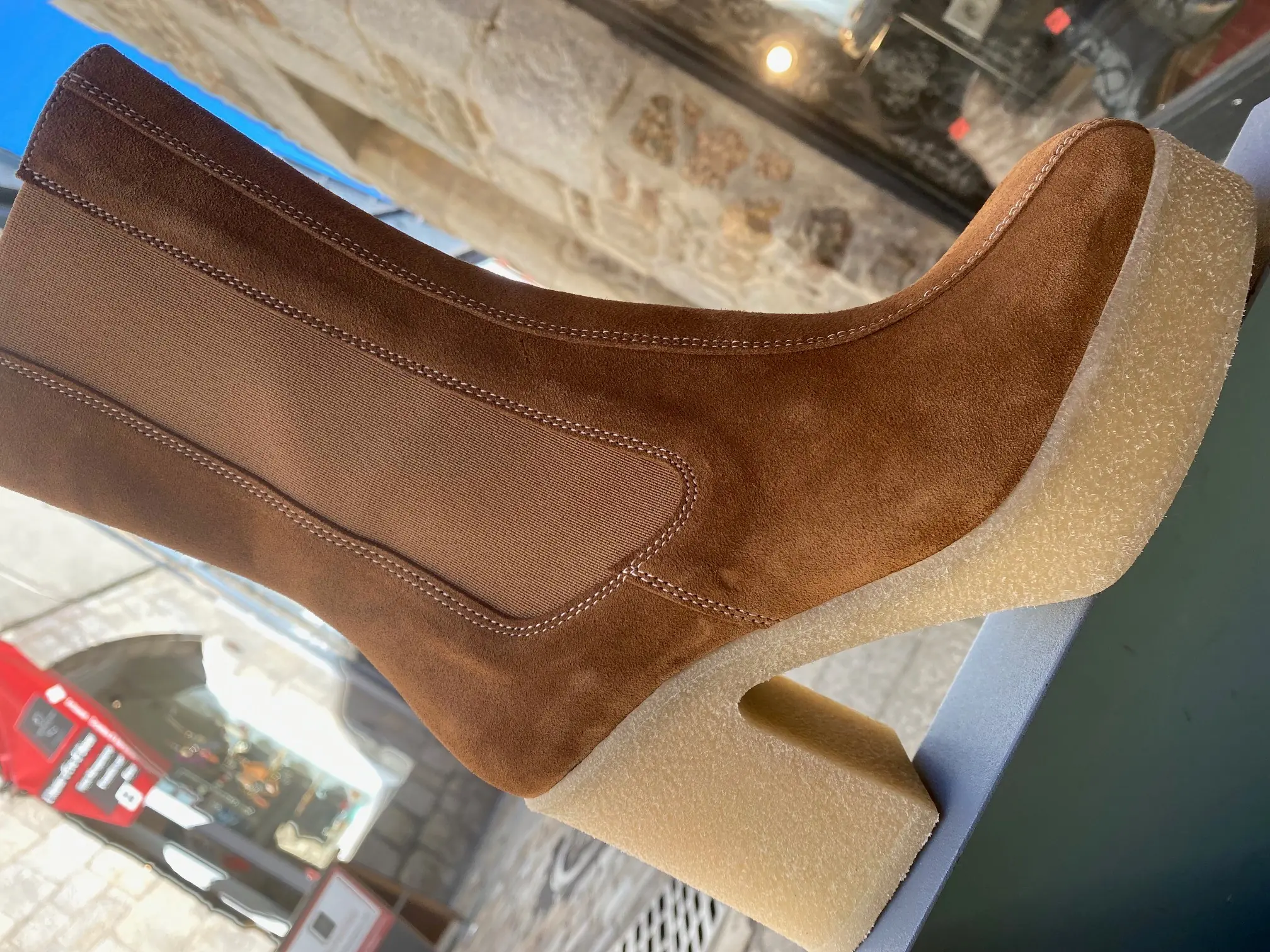 Boots 70’S camel clair