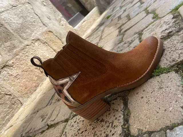 Boots camel forme tiag étoile