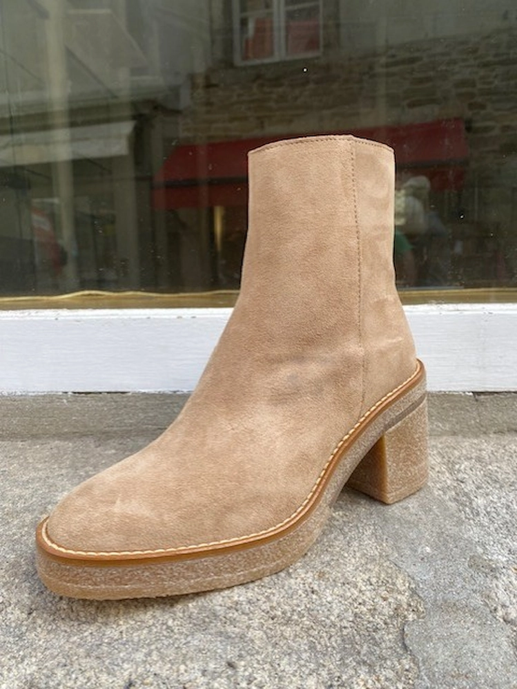 Boots beige crepe 1