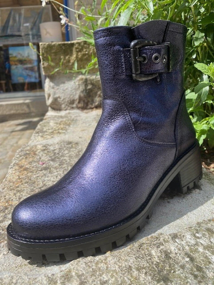 Boots bleu metal 3