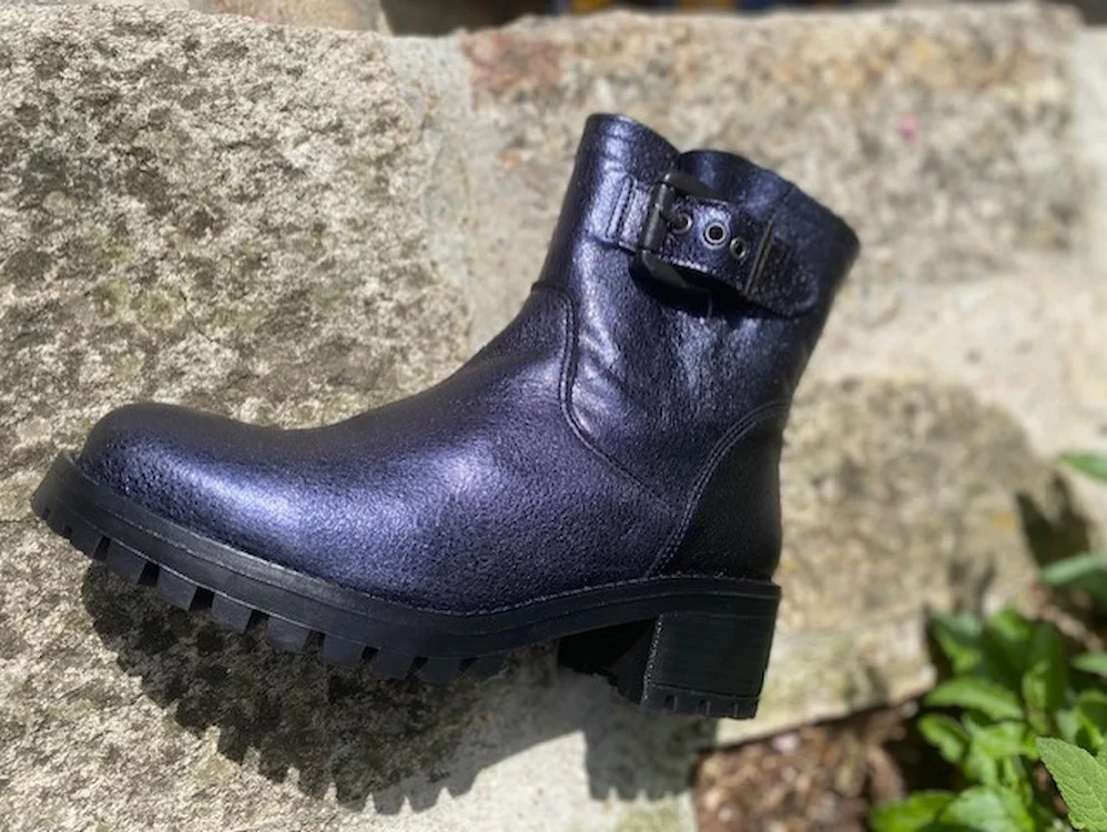 Boots bleu metal 4