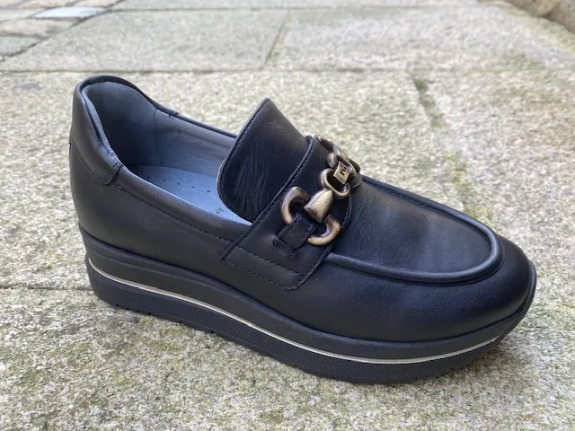 Mocassin noir block italien